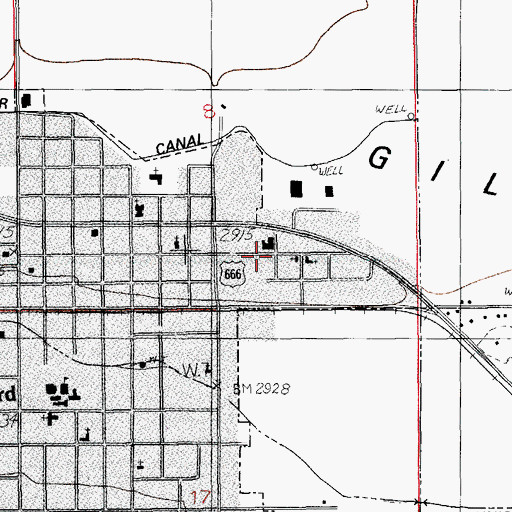 Topographic Map of Faith Lutheran Church, AZ