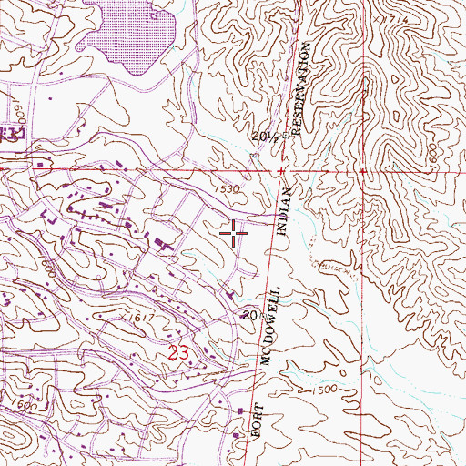 Topographic Map of Faith Mountain Christian Center, AZ