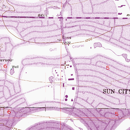 Topographic Map of Faith Presbyterian Church, AZ