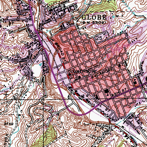 Topographic Map of Family Fellowship Church, AZ