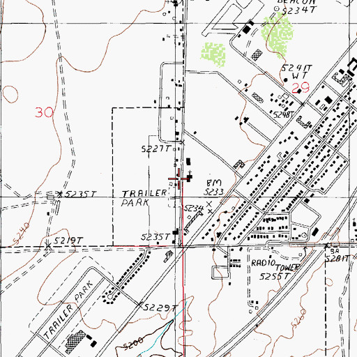 Topographic Map of First Assembly of God, AZ