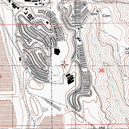 Topographic Map of First Assembly of God, AZ