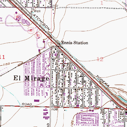 Topographic Map of First Assembly of God, AZ