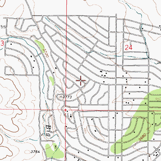 Topographic Map of First Baptist Church, AZ