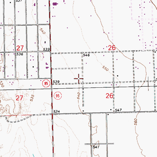 Topographic Map of First Baptist Church of Fort Mojave, AZ