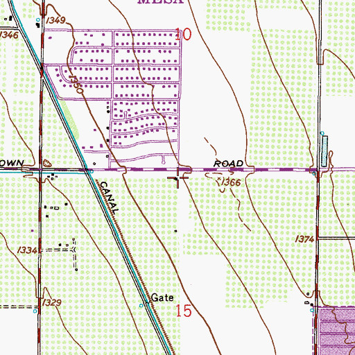 Topographic Map of First Baptist Church of Mesa, AZ