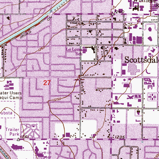 Topographic Map of First Baptist Church of Scottsdale, AZ