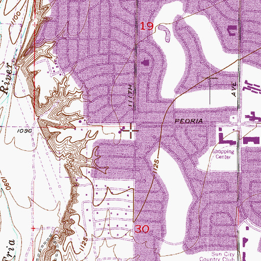 Topographic Map of First Baptist Church of Sun City, AZ