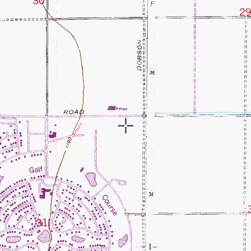 Topographic Map of First Baptist Church of Sun Lakes, AZ