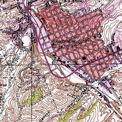 Topographic Map of First Christian Church, AZ
