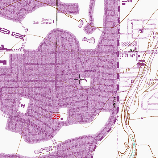 Topographic Map of First Church of Christ Scientist, AZ