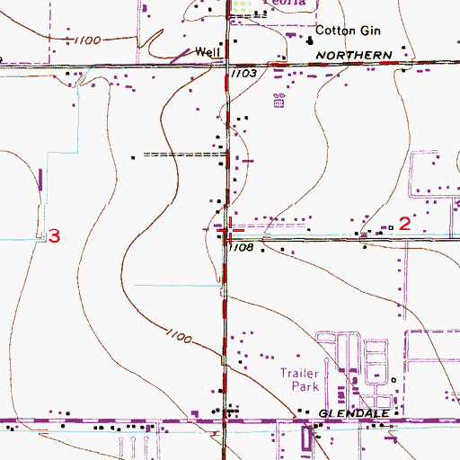 Topographic Map of First Church of Christ Scientist, AZ