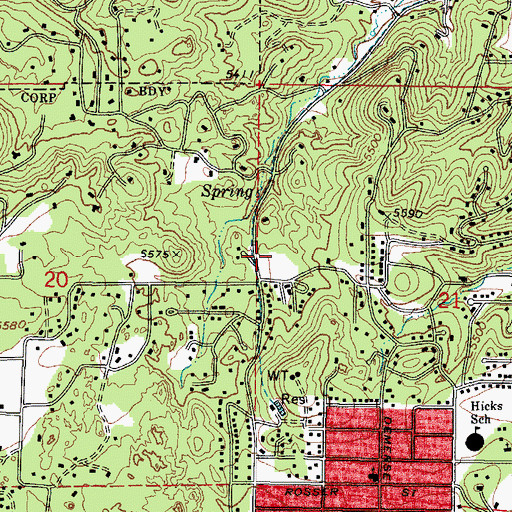 Topographic Map of First Church of the Nazarene, AZ