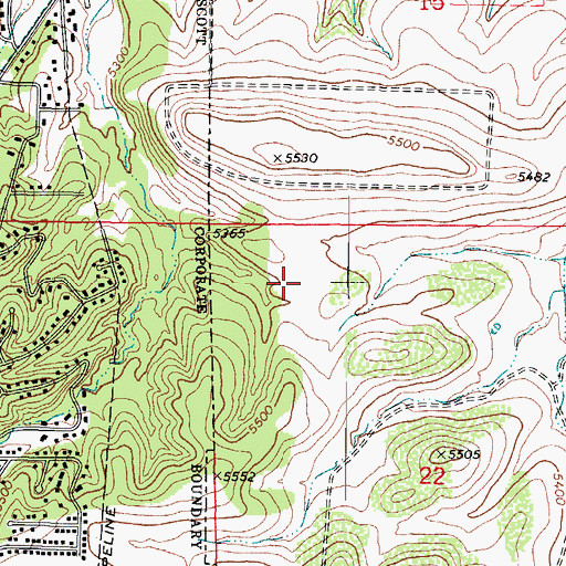 Topographic Map of First Evangelical Lutheran Church, AZ