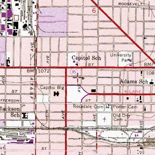 Topographic Map of First Hispanic Baptist Church, AZ