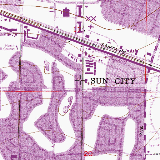 Topographic Map of First Presbyterian Church of Sun City, AZ