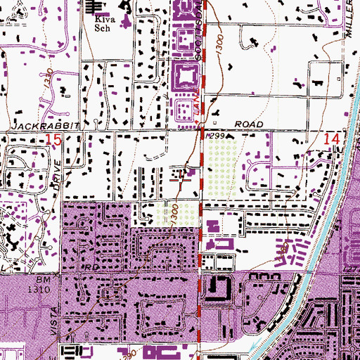 Topographic Map of First Southern Baptist Church of Scottsdale, AZ