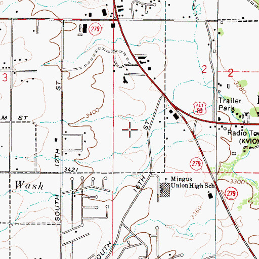 Topographic Map of First Southern Baptist Church, AZ