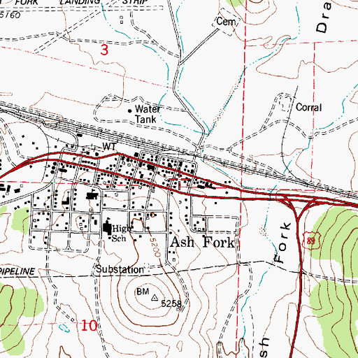 Topographic Map of First Southern Baptist Church, AZ