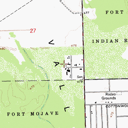 Topographic Map of First Southern Baptist Church, AZ
