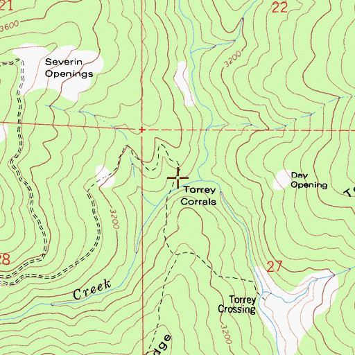 Topographic Map of Owl Creek, CA