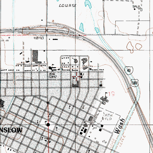 Topographic Map of First United Methodist Church, AZ