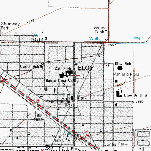 Topographic Map of First United Pentecostal Church, AZ