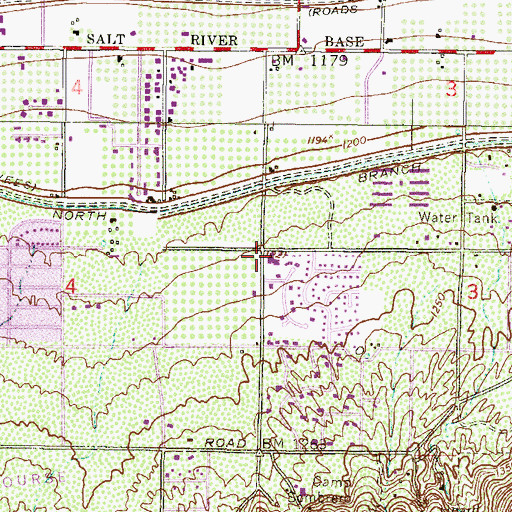 Topographic Map of Fisher Chapel African Methodist Episcopal Zion Church, AZ