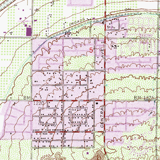 Topographic Map of Fountain of Life House of Worship, AZ