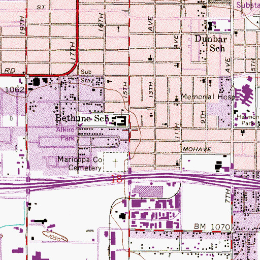 Topographic Map of Fresh Anointing Church, AZ