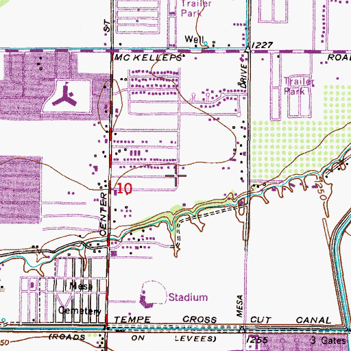 Topographic Map of Gateway Bible Church, AZ