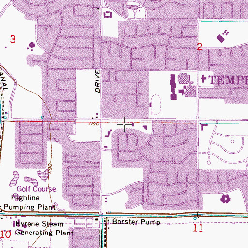 Topographic Map of Gethsemane Lutheran Church, AZ