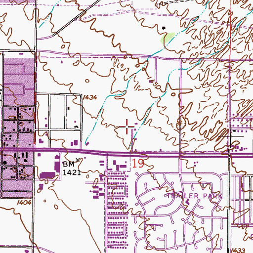 Topographic Map of Gethsemane Park Apostolic Church, AZ