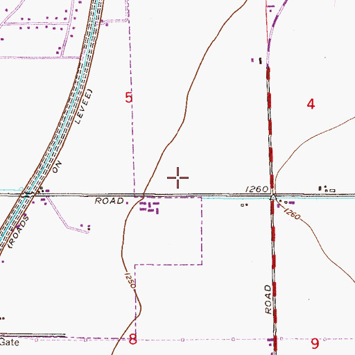 Topographic Map of Gilbert New Hope Community Church, AZ