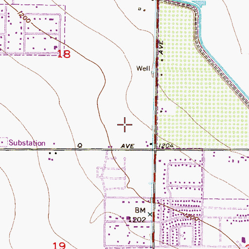 Topographic Map of Glendale Church of the Nazarene, AZ