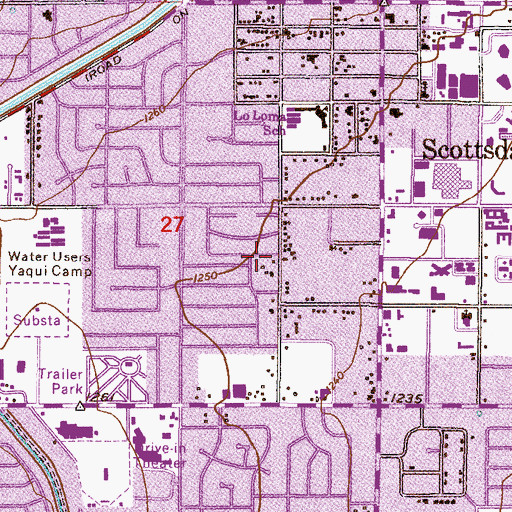 Topographic Map of God's Grace Church, AZ