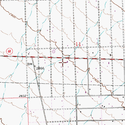 Topographic Map of Golden Valley Baptist Church, AZ