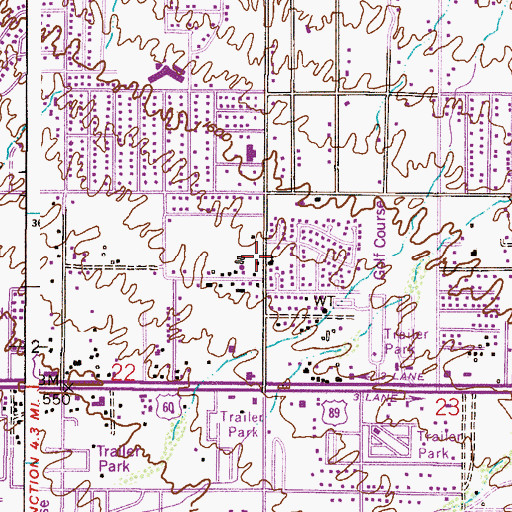 Topographic Map of Gospel Light Baptist Church, AZ