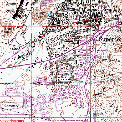 Topographic Map of Gospel Light Baptist Church, AZ