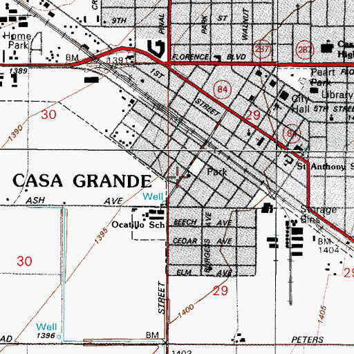 Topographic Map of Grace Assembly of God, AZ