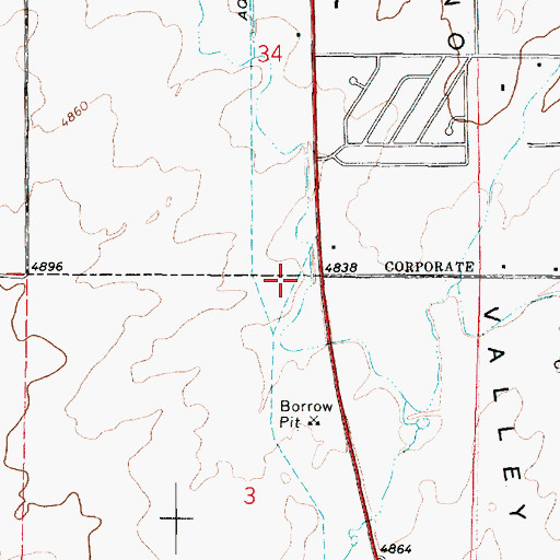 Topographic Map of Grace Baptist Church, AZ