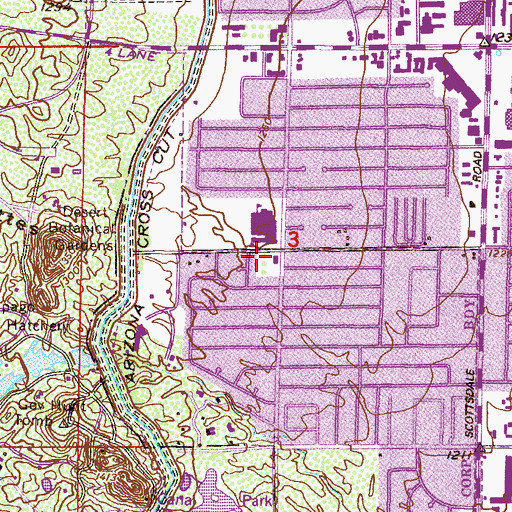 Topographic Map of Grace Baptist Church, AZ