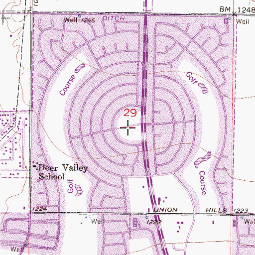 Topographic Map of Grace Bible Church, AZ