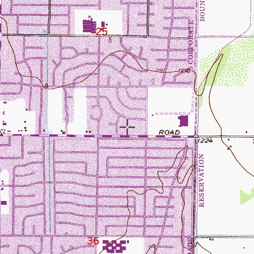 Topographic Map of Grace Chapel, AZ