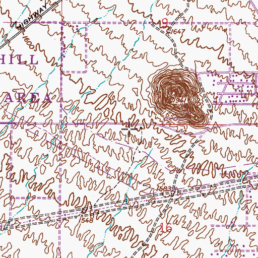 Topographic Map of Grace Church, AZ