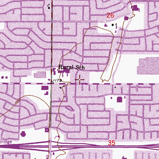 Topographic Map of Grace Community Church, AZ