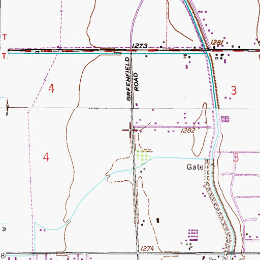 Topographic Map of Grace Covenant Church, AZ