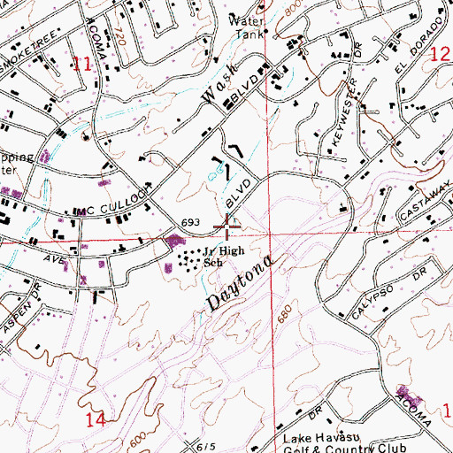 Topographic Map of Grace Episcopal Church, AZ