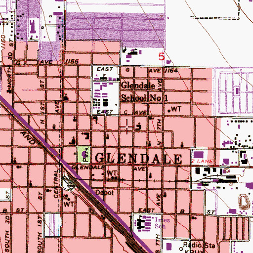 Topographic Map of Grace Evangelical Lutheran Church, AZ