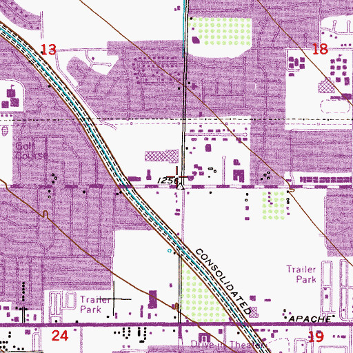 Topographic Map of Grace United Methodist Church, AZ